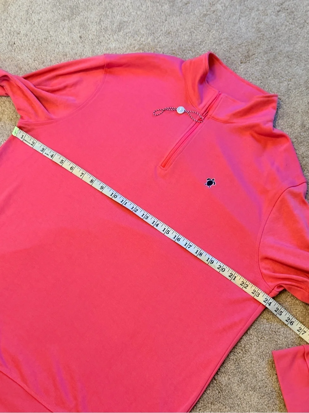 Simply Southern Pink Solid 1/4 Zip Mock Neck Pullover Woman's XL Long Sleeve